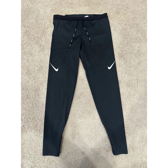 Nike AeroSwift Dri-FIT ADV Running Tights Black Summit White Men's S FN3367-010 - Picture 2 of 7